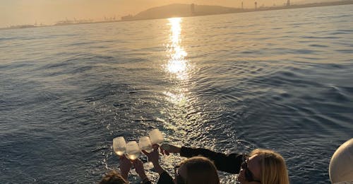 Sunset Yacht Trip from Barcelona with Open Bar from Sea Barcelona.